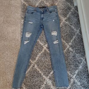Express highrise distressed jeans